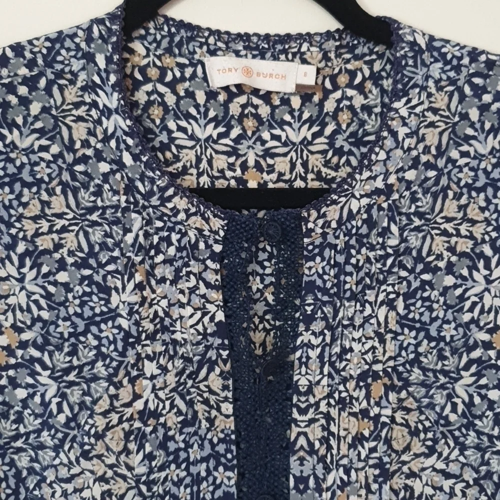 Tory Burch Silk Kaleidoscope Floral Blouse